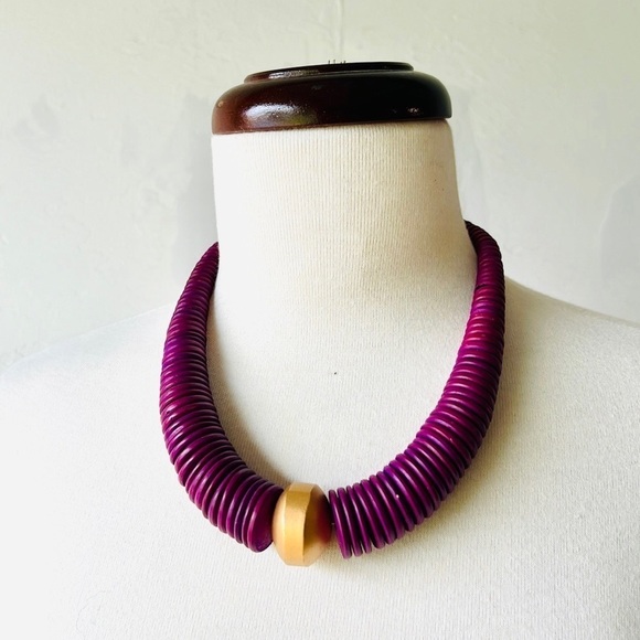 Vintage Wooden Statement Choker - Picture 3 of 4